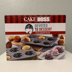 Cake Boss Devoted to Dessert 2 piece cakelette pan set NEW unused